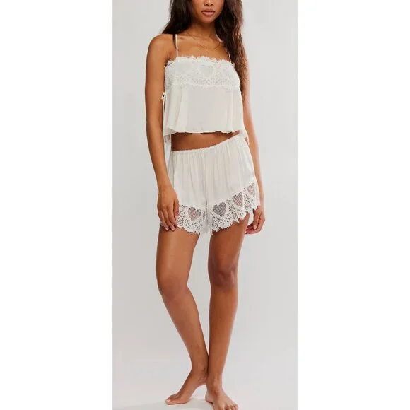 FREE PEOPLE Sweet Love Boxers / White Alyssum - Picture 5 of 6